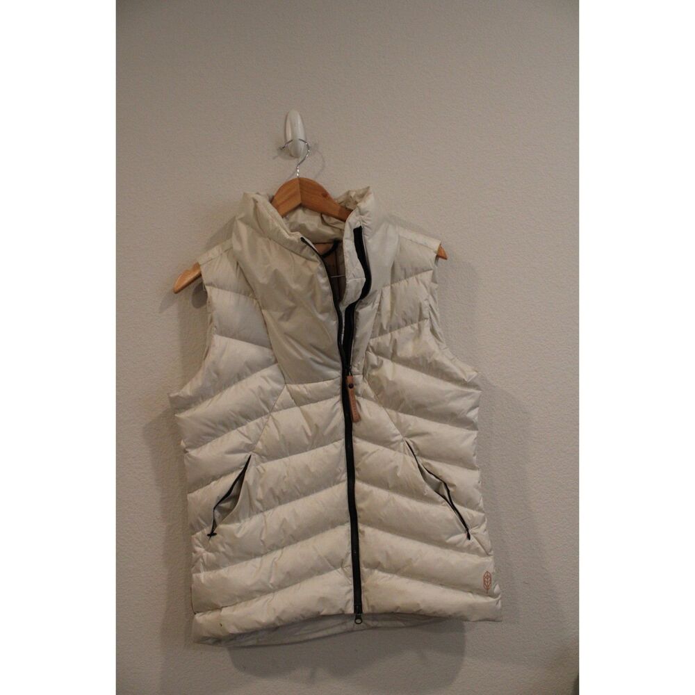 Indygena Papluma down vest cream white puffer size medium